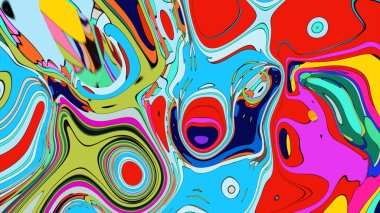 Hipnotize edici soyut bir kalıp. Sıvı gibi kıvrılan şekiller..