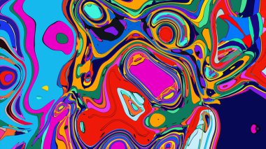 Hipnotize edici soyut bir kalıp. Sıvı gibi kıvrılan şekiller..