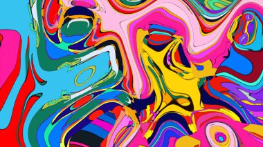 Hipnotize edici soyut bir kalıp. Sıvı gibi kıvrılan şekiller..