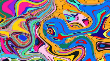 Kalın ve pastel renklerin karışımıyla modern ve sanatsal bir zemin..