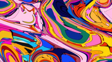 Parlak, dalgalı hatları olan dinamik ve enerjik bir arkaplan.