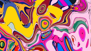 Parlak, dalgalı hatları olan dinamik ve enerjik bir arkaplan.