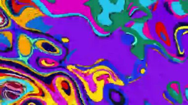 dinamik ve psikedelik arkaplan, pikselli parlak, akışkan çizgiler 