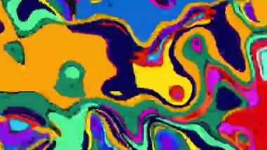 dinamik ve psikedelik arkaplan, pikselli parlak, akışkan çizgiler 