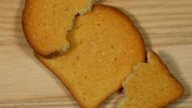 Taze Zwieback yakın planda.
