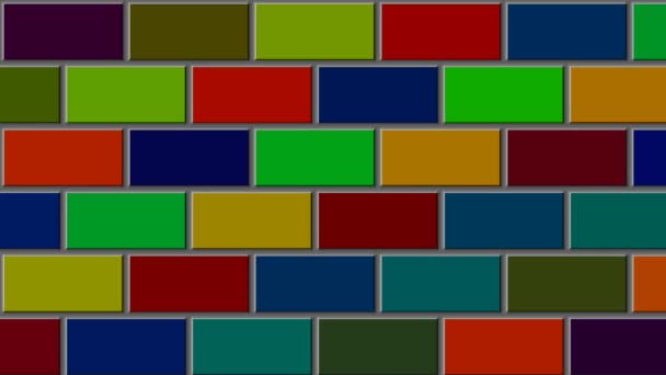 Briques Colorées Avec Des Couleurs Changeantes — Video