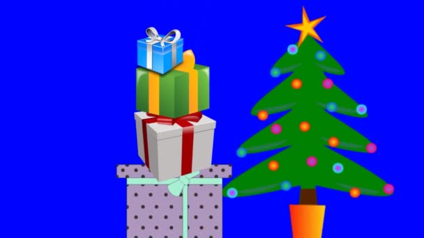크리스마스 재미있는 펭귄은 장난감을 — 비디오