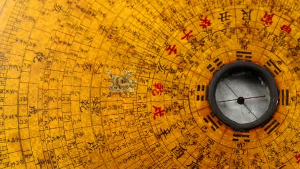 Feng Shui Rok Drewnianego Smoka 2024 Chiński Feng Shui Kompas — Wideo stockowe
