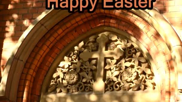 Mutlu Paskalyalar Mesajıyla Kiliseyi Geç — Stok video
