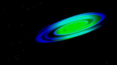 Evrende hareket eden galaksi, illüstrasyon