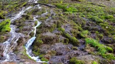 Alman doğa rezervi şelale ve kamera uçuşuyla