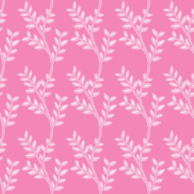 Tek renkli, pürüzsüz desenli, birbirine bağlı, pembe yapraklı. Kumaş, ambalaj, ambalaj kağıdı için Raster baskısı.