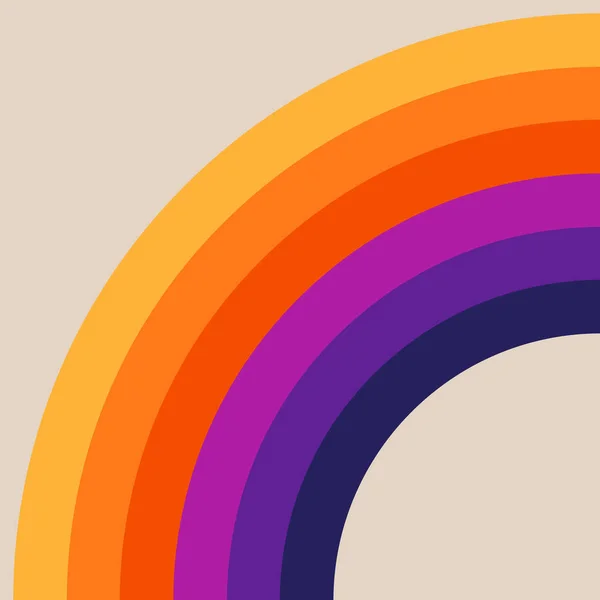 Abstract Illustration Retro Style Rainbow Design Yellow Purple Blue Orange — Stock Photo, Image