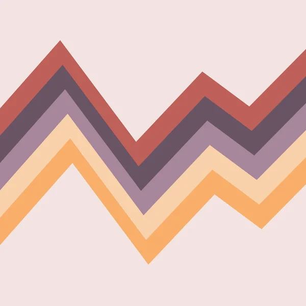 Abstracto Estilo Retro Zigzag Patrón Geométrico Ilustración Con Naranja Púrpura —  Fotos de Stock
