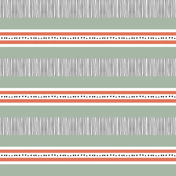 Simple Colorful Seamless Geometric Pattern Orange Turquoise Black White Stripes — Stock Photo, Image