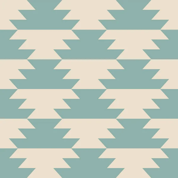 ターコイズとベージュの色で幾何学的な形状を持つシームレスなアステカの民族ボヘミアンパターン — ストック写真