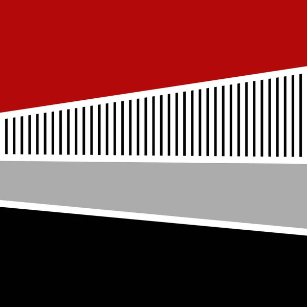 Abstrakcyjna Ilustracja Geometrycznymi Kształtami Czerwonym Szarym Czarno Białym Kolorze Białymi — Zdjęcie stockowe