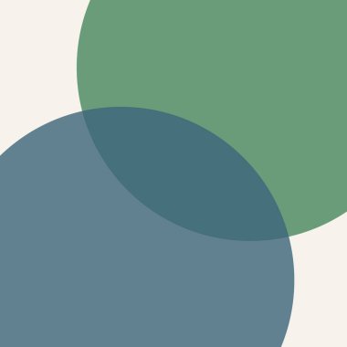 Mavi ve yeşil yarıçember dekorasyonlu basit bir Orta Çağ çizimi