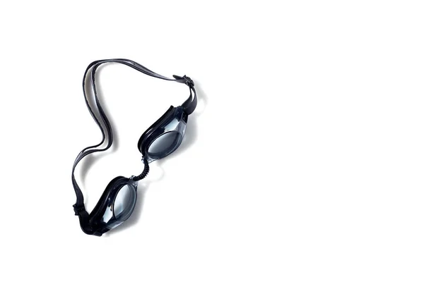 Zwart Zwemmen Bril Geïsoleerd Witte Achtergrond — Stockfoto