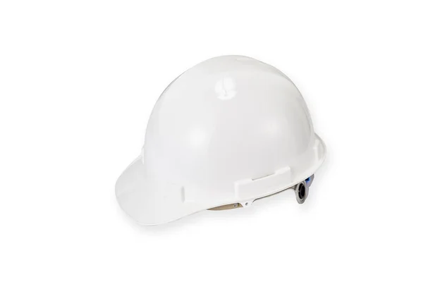 Casque Blanc Pour Construction Sur Fond Blanc Sentier Coupe — Photo