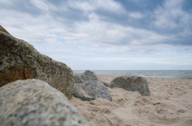 Kaya, Deniz ve Mavi Gökyüzü - Baltık Denizi, Polonya