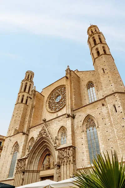 Barcelona Spain August 2014 Scenic View Basilica Santa Maria Del — Stock Photo, Image