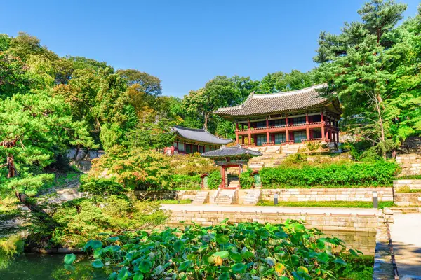 Awesome View Juhamnu Pavilion Huwon Secret Garden Changdeokgung Palace Seoul Royalty Free Stock Images