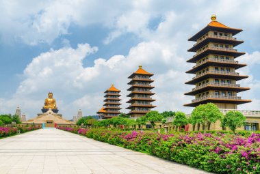 Awesome view of Fo Guang Shan Buddha Museum, Kaohsiung, Taiwan. Taiwan is a popular tourist destination of Asia. clipart