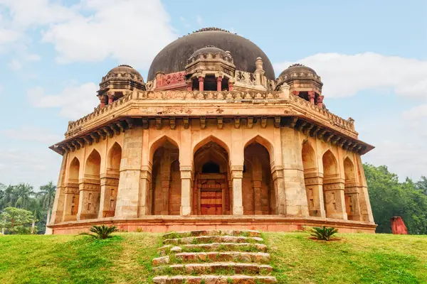 Impresionante Vista Tumba Muhammad Shah Lodi Gardens Delhi India Los Imagen De Stock