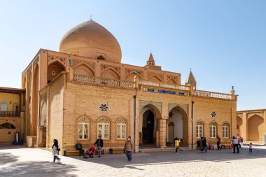 İsfahan, İran - 24 Ekim 2018: Yeni Julfa semtindeki Kutsal Kurtarıcı Katedrali'nin (Vank Katedrali) muhteşem manzarası. Ermeni Apostolik Kilisesi'nin muhteşem mimarisi. Güzel dış.