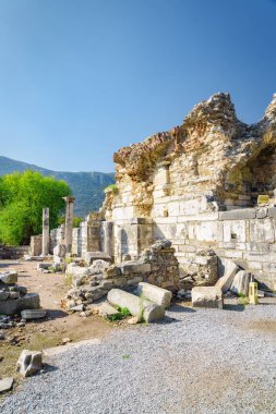 İzmir 'in Efes ilçesindeki Meryem Kilisesi' nin (Konsey Kilisesi) İzmir 'deki Selçuk kalıntıları. Antik Yunan kenti Türkiye 'de popüler bir turizm merkezi..