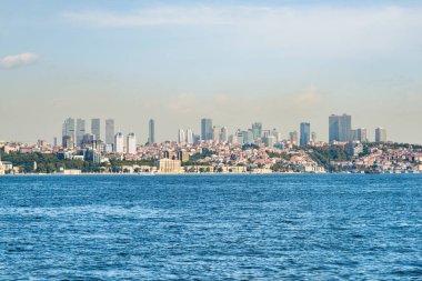Alışılmadık İstanbul silueti, Türkiye. İstanbul 'un İstanbul' daki modern binalarının harika manzarası..