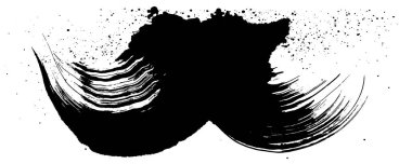 Deniz spreyi. Fırça darbesi dalgası. el çizimi şekli.