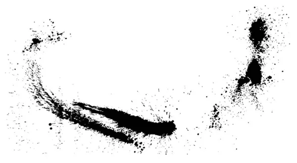 Inkoust Stříkající Pozadí Ilustrace Tahu Štětce — Stockový vektor