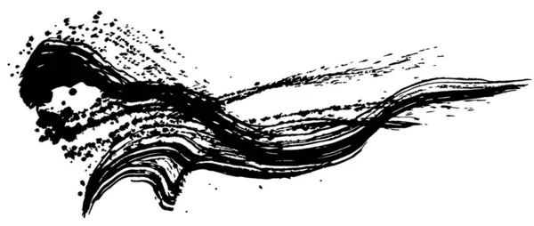 海喷雾 笔划波 — 图库矢量图片