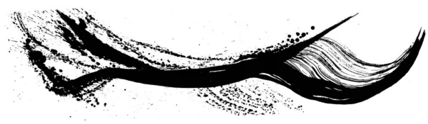 Spray Marin Onde Coup Pinceau — Image vectorielle