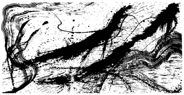 Чорнильне Мистецтво Сплеск Чорнила Ілюстрація Інсульту Пензлем Стокова Ілюстрація