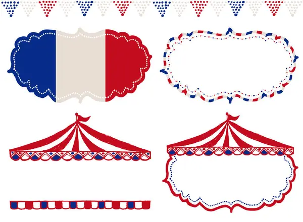 Tricolor Event Tent Frame Royalty Free Stock Vectors