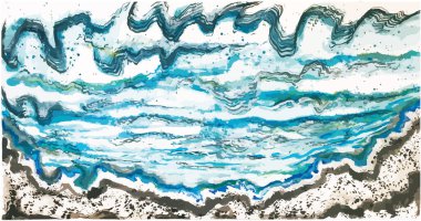 Kumsal. Deniz spreyi. fırça dalgası.