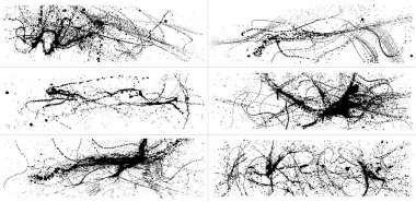 Mürekkep arka planlara sıçramış. Başlık arkaplanı. fırça darbesi çizimleri.