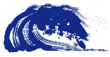 Deniz spreyi. tsunami. fırça dalgası.