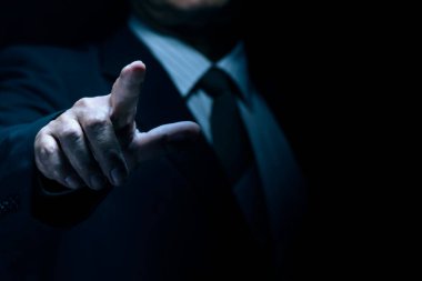 businessman touching screen for technology innovation.