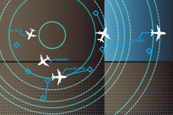 Simulační Obrazovka Zobrazující Různé Lety Pro Dopravu Cestující Stock Obrázky