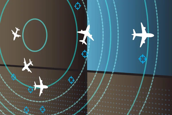 Simulační Obrazovka Zobrazující Různé Lety Pro Dopravu Cestující Royalty Free Stock Fotografie