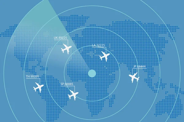 Simulační Obrazovka Zobrazující Různé Lety Pro Dopravu Cestující Royalty Free Stock Obrázky