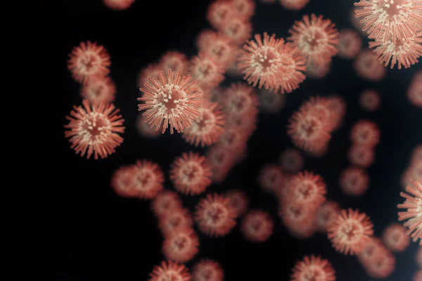 Ілюстрація Клітин Оранжевого Вірусу Візуалізація — стокове фото