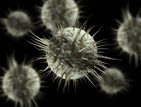 Konzeptionelle Viruszellen Stockbild