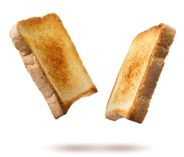 Toastbrot Nahaufnahme Auf Weißem Hintergrund Isoliert — Stockfoto