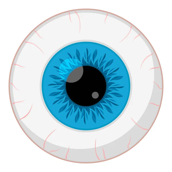 Occhio Umano Realistico Primo Piano Sfondo Bianco Bulbo Oculare — Vettoriale Stock