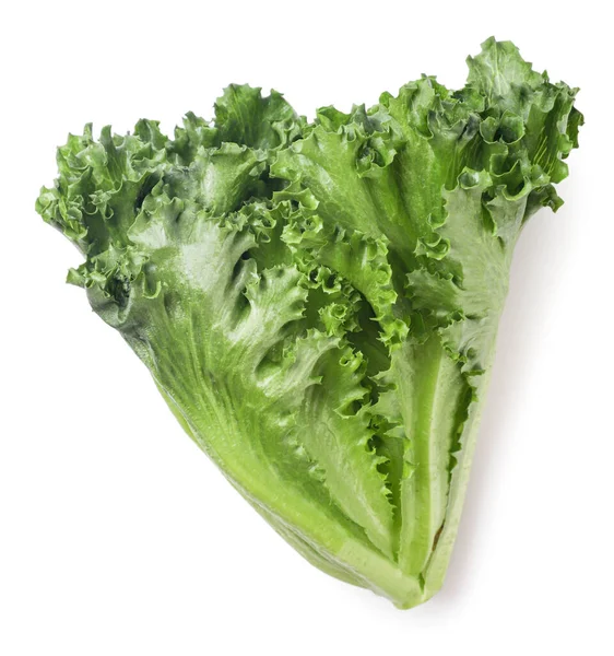 Bunch Lettuce Leaves Close White Background Top View — Stock Photo, Image
